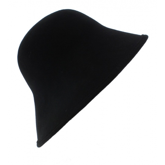 Multi-Shape Wool Felt Cloche Hat Black - Scala