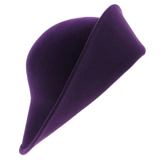 Chapeau Cloche Multi-Formes Feutre laine Prune - Scala Chapeau Cloche Multi-Formes Feutre laine Prune - Scala