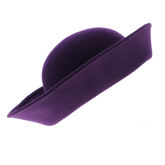 Multi-Shape Bell Hat Wool Felt Plum - Scala