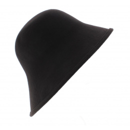 Multi-Shape Cloche Hat Wool Felt Brown - Scala