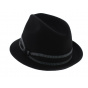 Black Wool Felt Jazzy Trilby Hat - Aussie Apparel