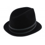 Jazzy Jazzy Wool Felt Trilby Hat - Black - Aussie Apparel