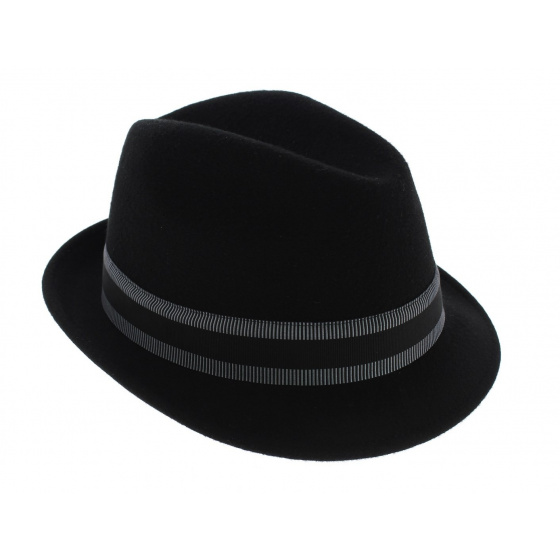 Chapeau trilby Jazzy Feutre laine noir - Aussie Apparel