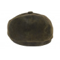 Newsboy olive leather hatteras cap - Aussie Apparel