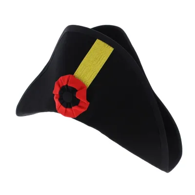 First Empire Black Wool Felt Bicorn - Traclet Reference: 6405 | Traclet Hatmakers