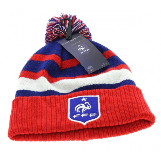 Official FFF beanie with pom-pom & Tricolor Stripes
