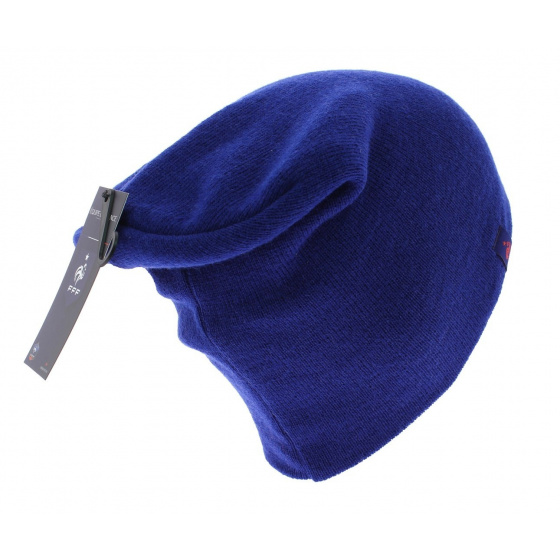 Bonnet long officiel de la FFF acrylique Bleu