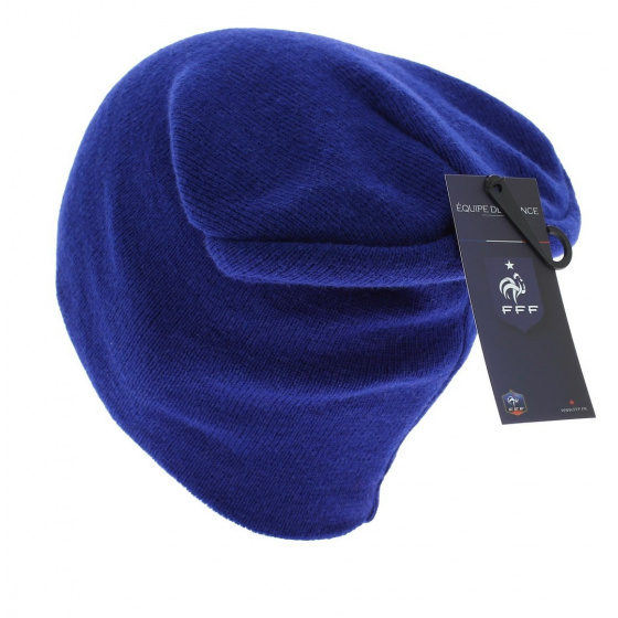 Bonnet long officiel de la FFF acrylique Bleu