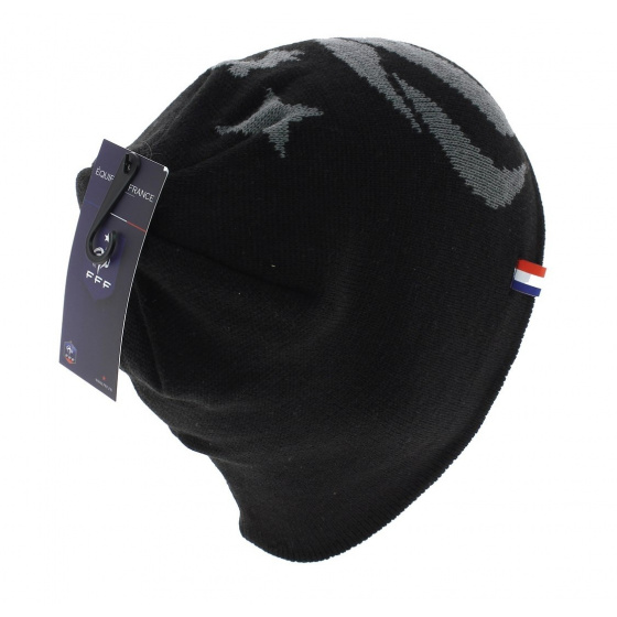 Official FFF short beanie in black with gray acrylic rooster