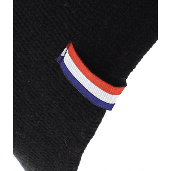 Bonnet court officiel de la FFF noir et Coq gris acrylique 