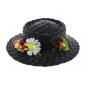 Mary Poppins Black Synthetic Straw Hat - Traclet