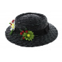 Mary Poppins Straw Hat Synthetic Black - Traclet