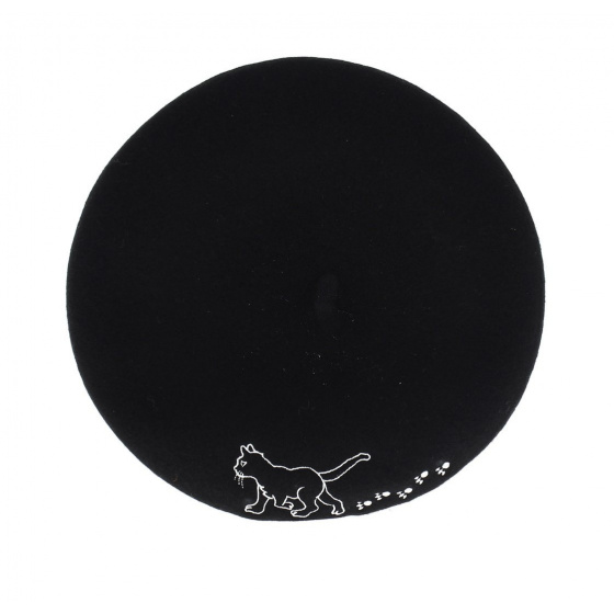 Beret Broderie- Cat and paws