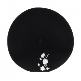 Embroidered beret - Poodle fantaisie