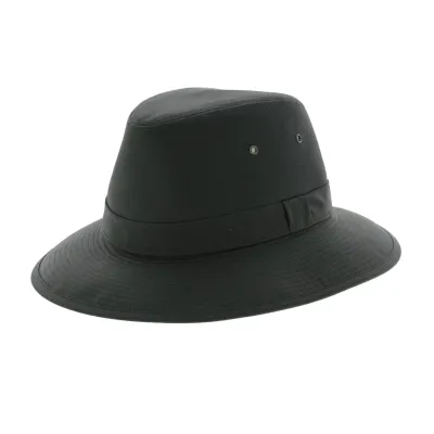 Chapeau safari Mawsynram coton - Pétrole