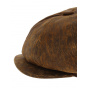 Newsboy Brown Leather Cap - Aussie Apparel