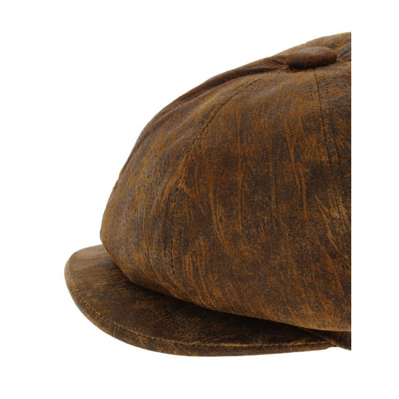 Brown Leather Newsboy Cap - Aussie Apparel Brown Leather Newsboy Cap - Aussie Apparel