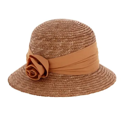 Chapeau Cloche paille cuivre Reference : 6473 | Chapellerie Traclet