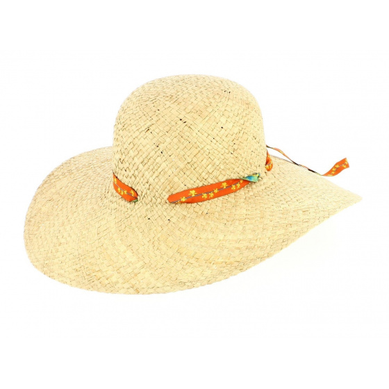 Daisie straw wide-brimmed hat
