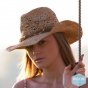 Lavina Raffia Straw Cowboy Hat - Rigon Headwear