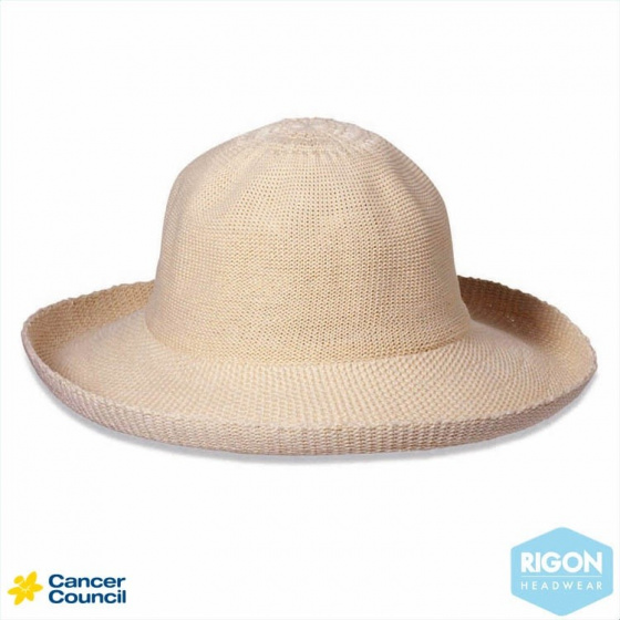 Beige Polyester Breton Hat - Rigon Headwear
