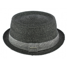 Robston Toyo Anthracite Porkpie Hat - Stetson