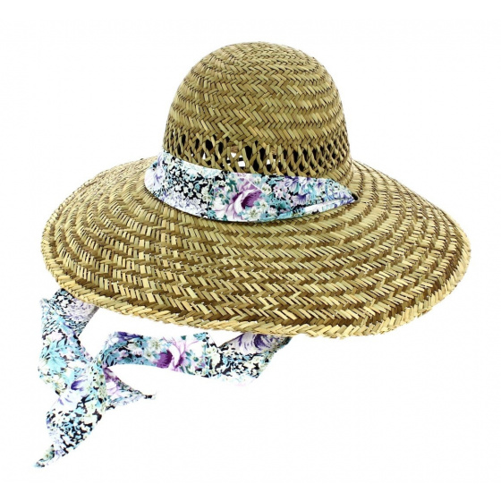 Natural Straw Tropical Sun Hat - Dorfman Pacific