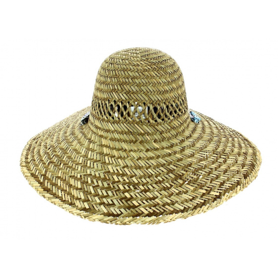 Natural Straw Tropical Sun Hat - Dorfman Pacific
