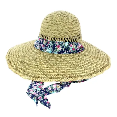 Capeline Tropicale Paille Naturel Marine - Dorfman Pacific Reference : 6568 | Chapellerie Traclet