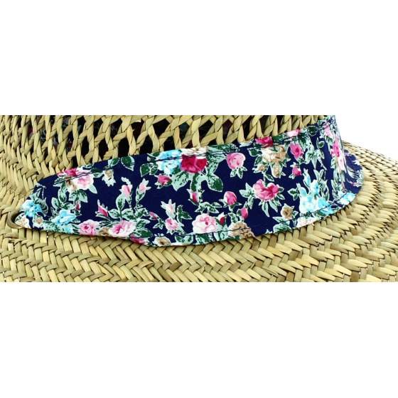 Capeline Tropicale Paille Naturel Marine - Dorfman Pacific