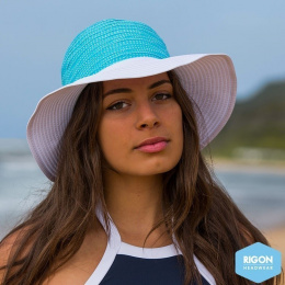 Endless Summer Two-Tone Turquoise Wide Brim Hat - Rigon Headwear