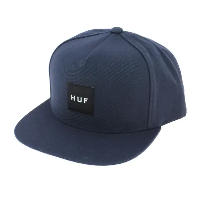 Casquette Snapback Box Navy Bleu-Marine - Huf Reference : 6610 | Chapellerie Traclet