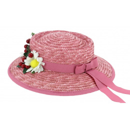 Mary Poppins Pink Straw Hat - Traclet