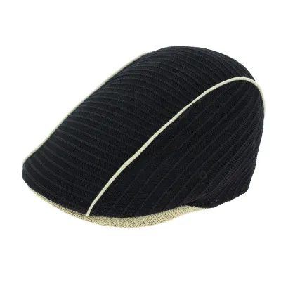Casquette 507 Vintage Noir / Beige - Kangol Reference : 6617 | Chapellerie Traclet
