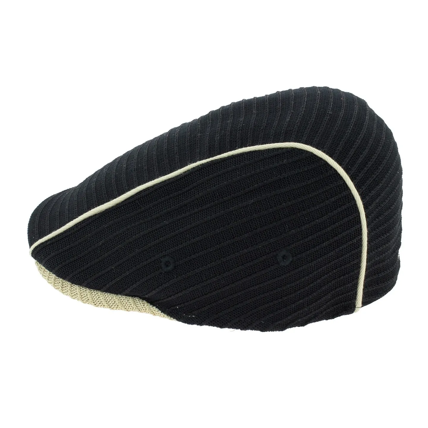 Casquette 507 Vintage Noir / Beige - Kangol Reference : 6617 | Chapellerie Traclet