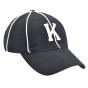 Vintage 8 Panel Navy Blue Wool Cap - Kangol