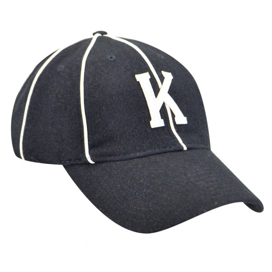 Vintage 8 Panel Navy Blue Wool Cap - Kangol Vintage 8 Panel Navy Blue Wool Cap - Kangol