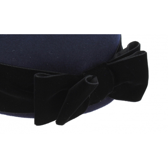 Carla Bruni Wool Felt & Velvet Hat