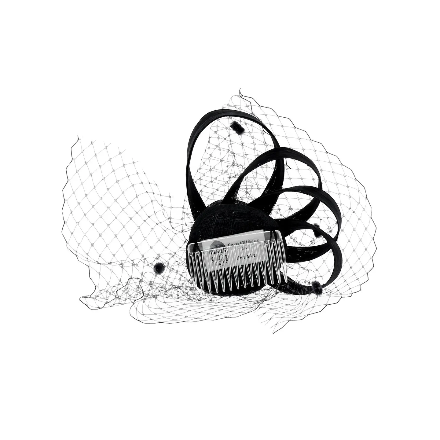 Ceremony Hair Comb - Black Lola - Traclet Shop Reference: 6649 | Traclet Hatters