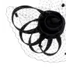 Ceremony Hair Comb - Black Lola - Traclet Shop Reference: 6649 | Traclet Hatters