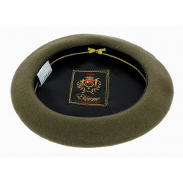 Béret Basque Sanpee Laine Kaki - Elosegui