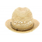 Natural Straw Covoma Trilby Hat - Wegener