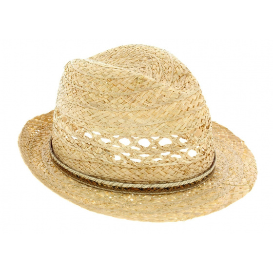 Natural Straw Covoma Trilby Hat - Wegener