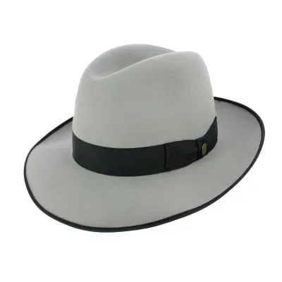 Gray Fur Felt President Fedora Hat - Guerra Reference: 1238 | Chapellerie Traclet
