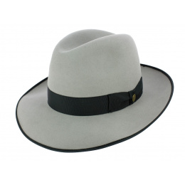 Gray Fur Felt President Fedora Hat - Guerra