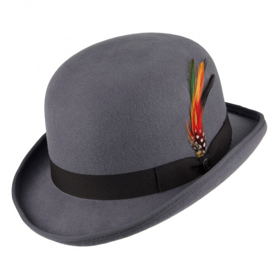 Gray Bowler Hat English Derby - Jaxon