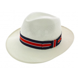 Natural Panama Regimental Fedora Hat - Christy