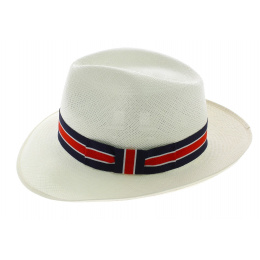 Fedora Regimental Panama Hat Natural Panama Hat - Christy
