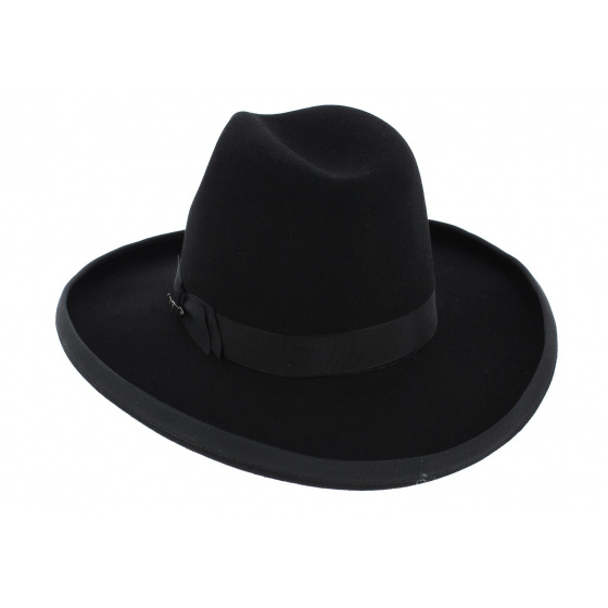 Sheridan Black Bison Felt Hat - Stetson