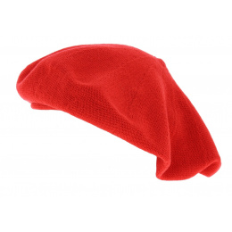 Red cotton beret